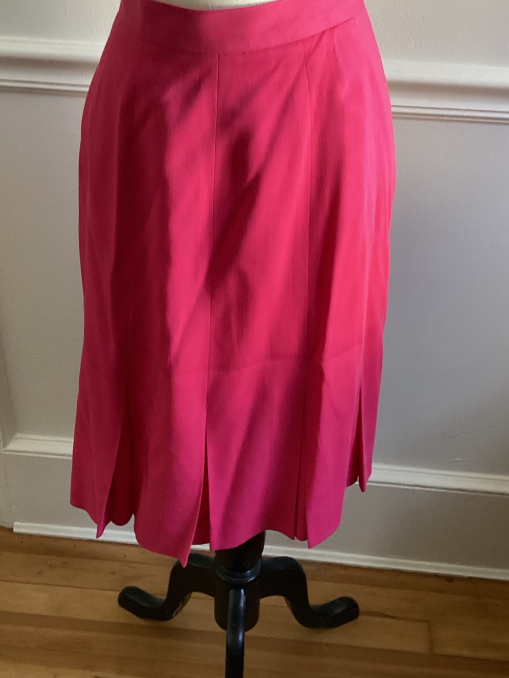 Dana Buchman Bright Pink A-Line Midi Skirt